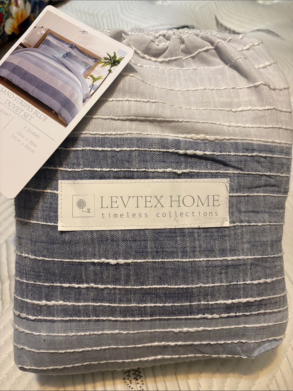 Levtex Striped Blue and White Duvet Cover